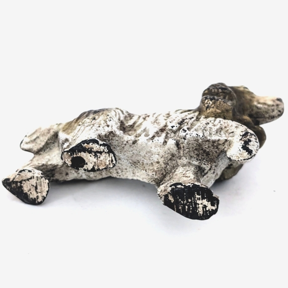 Antique  Hubley Brown and White Cocker Spaniel Cast Iron Dog Statue Door - Picture 5 of 5